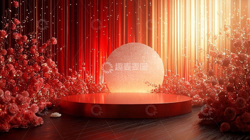 高清大图下载【趣麦麦图】红色浪漫背景