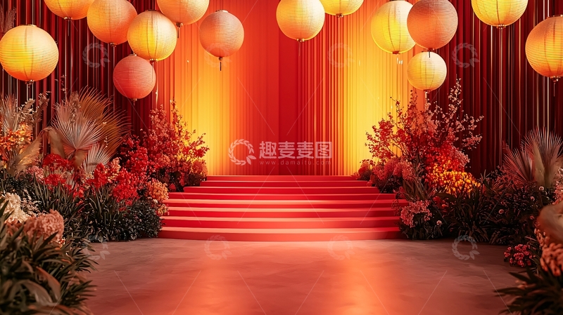 高清大图下载【趣麦麦图】中式婚礼背景