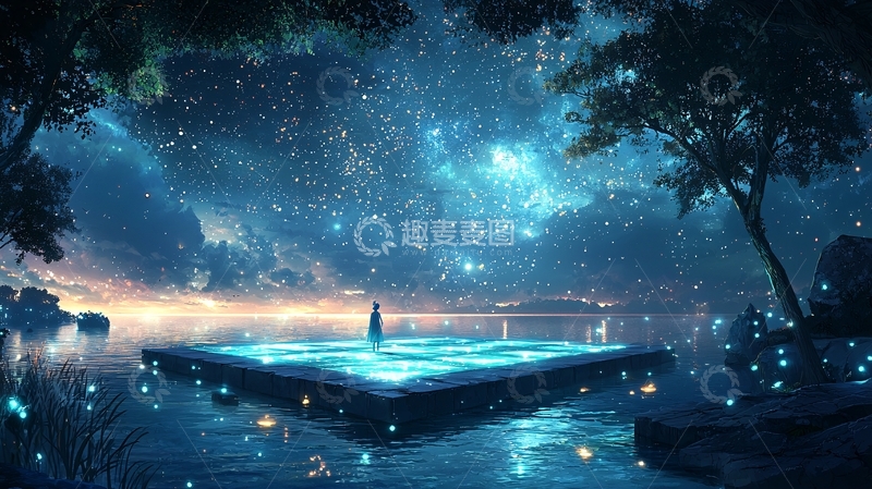 高清大图下载【趣麦麦图】星空少女