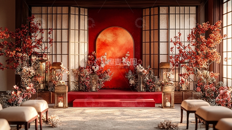 高清大图下载【趣麦麦图】中式婚礼背景