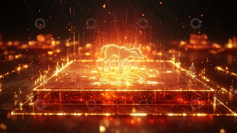 高清大图下载【趣麦麦图】火焰牛