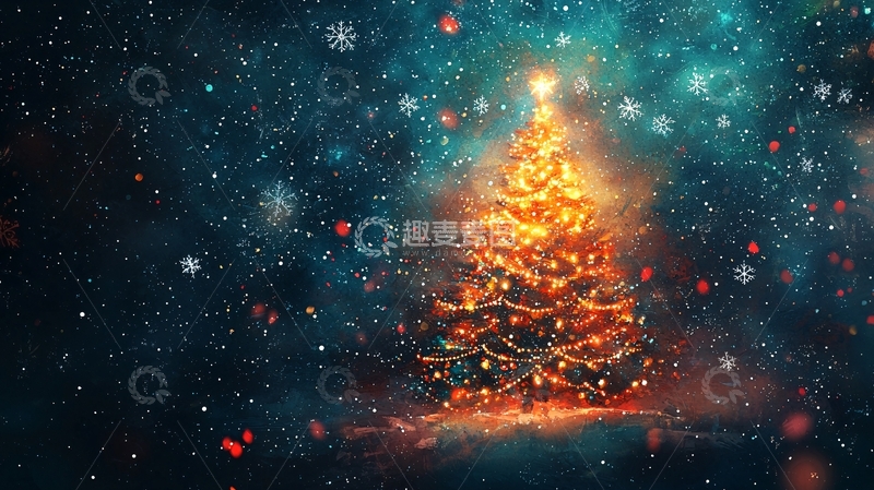 高清大图下载【趣麦麦图】梦幻圣诞树11