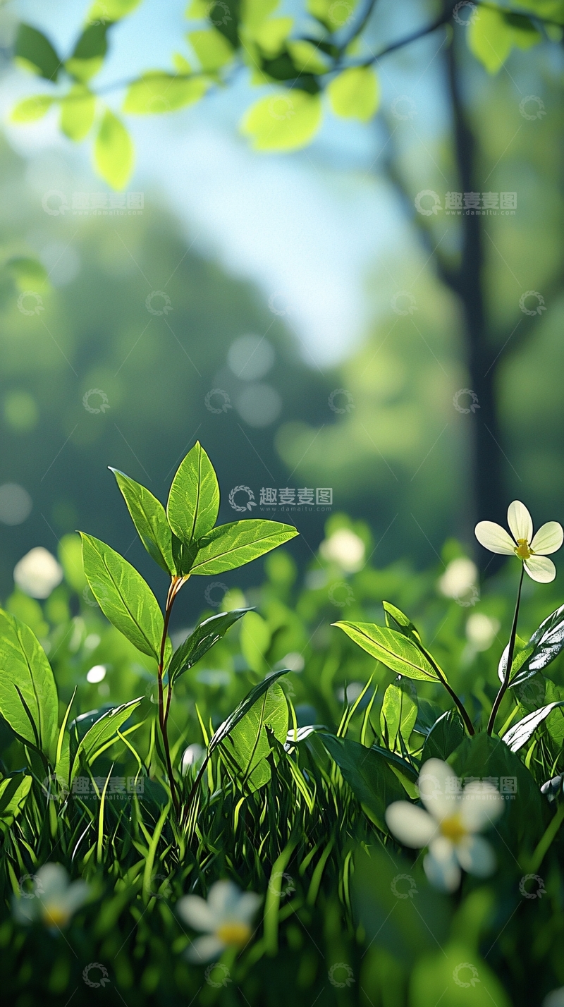 高清大图下载【趣麦麦图】绿叶嫩芽