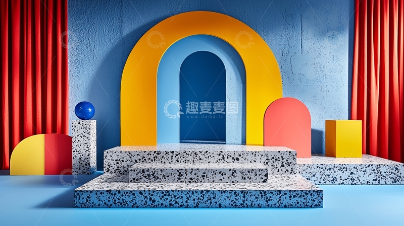 高清大图下载【趣麦麦图】彩色几何背景