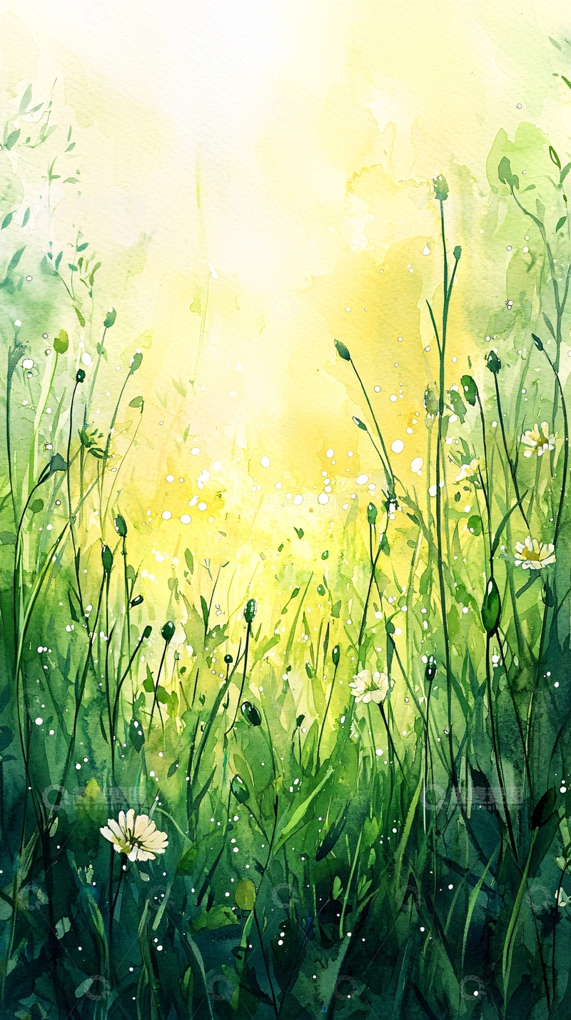 高清大图下载【趣麦麦图】水彩田园风光