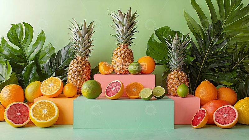 高清大图下载【趣麦麦图】清新水果组合摆拍