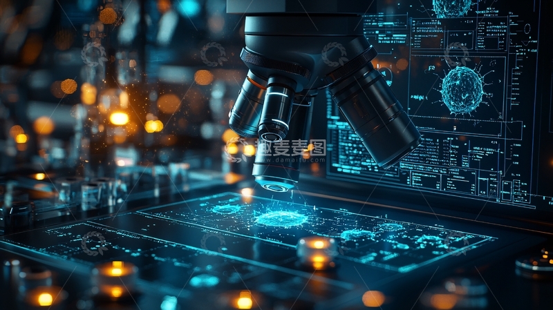 高清大图下载【趣麦麦图】显微镜下的科技未来
