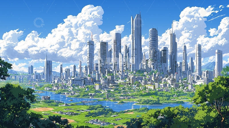 高清大图下载【趣麦麦图】未来都市