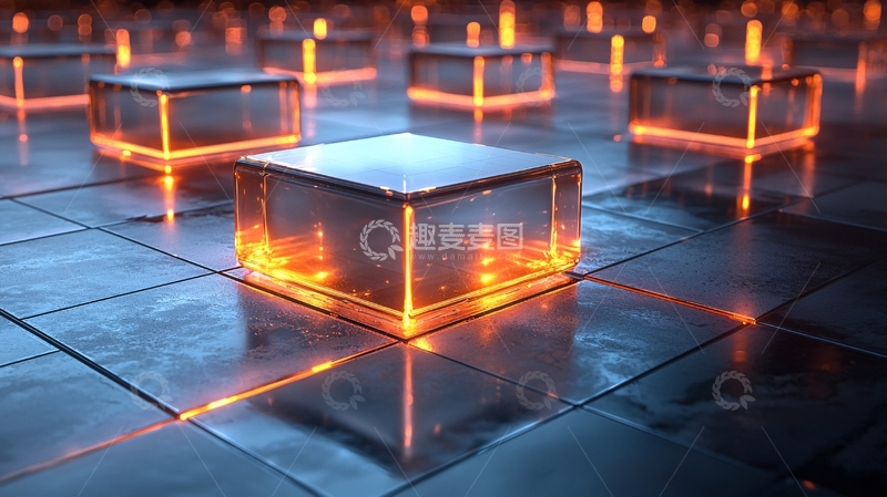 高清大图下载【趣麦麦图】金属方块