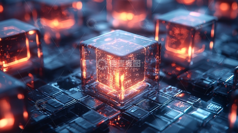 高清大图下载【趣麦麦图】透明方块内发光