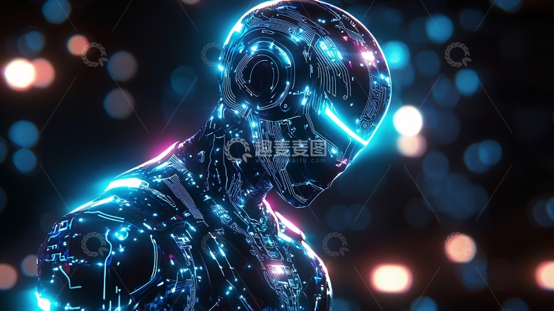 高清大图下载【趣麦麦图】未来科技感机器人