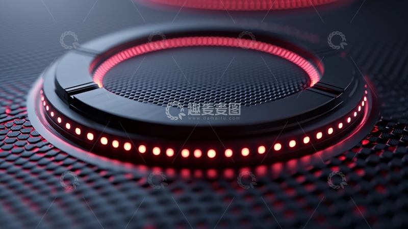 高清大图下载【趣麦麦图】科技感圆形按钮