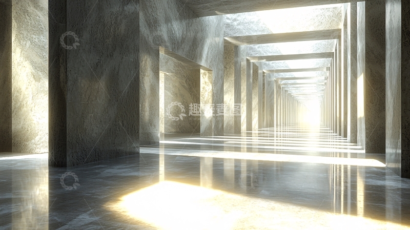 高清大图下载【趣麦麦图】光线走廊
