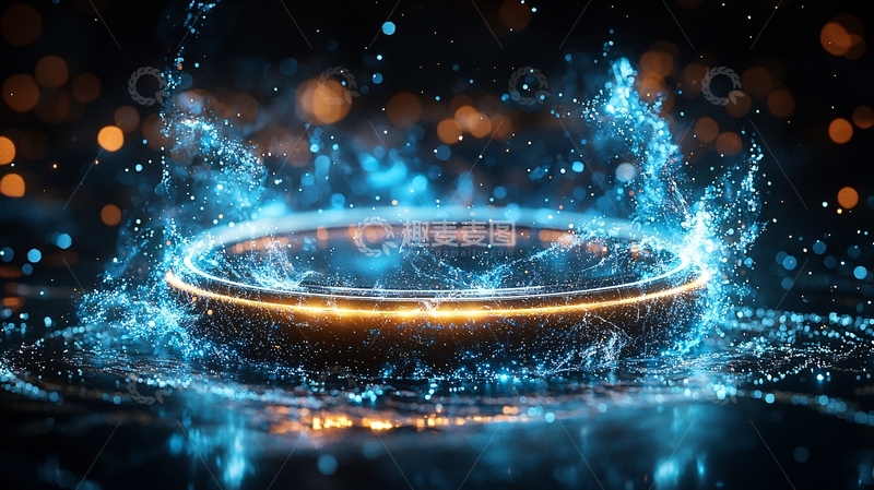 高清大图下载【趣麦麦图】蓝色能量环