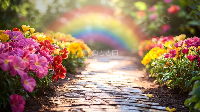 高清大图下载【趣麦麦图】彩虹小路