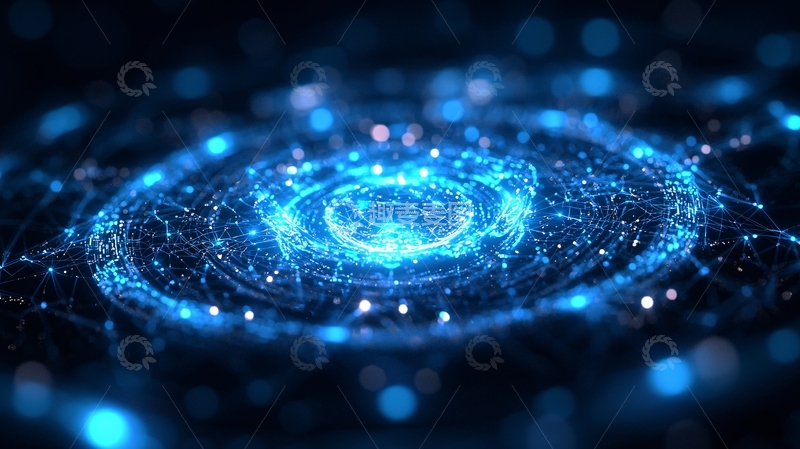 高清大图下载【趣麦麦图】蓝色能量漩涡