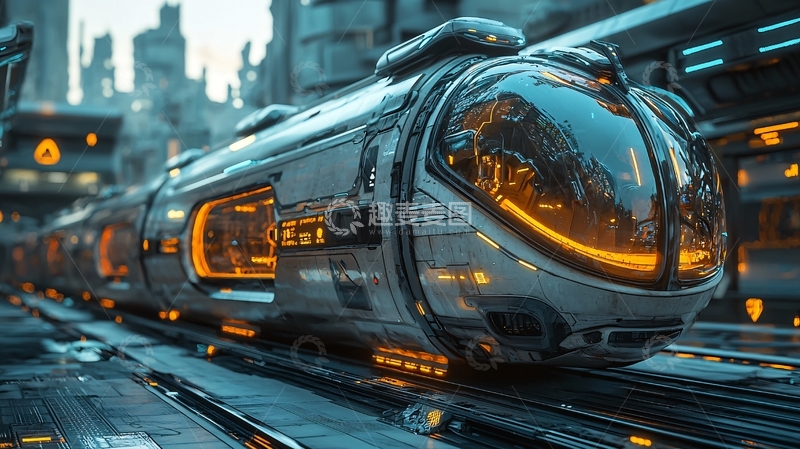 高清大图下载【趣麦麦图】未来科技列车