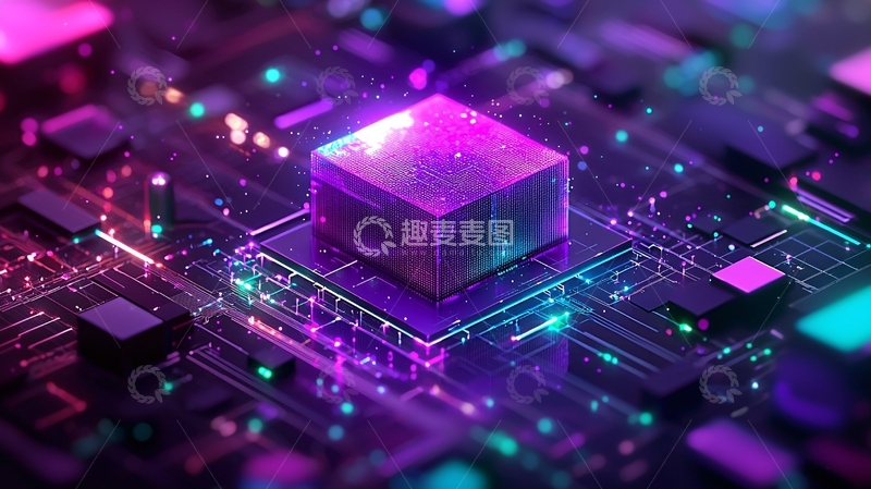 高清大图下载【趣麦麦图】紫光晶体芯片电路板