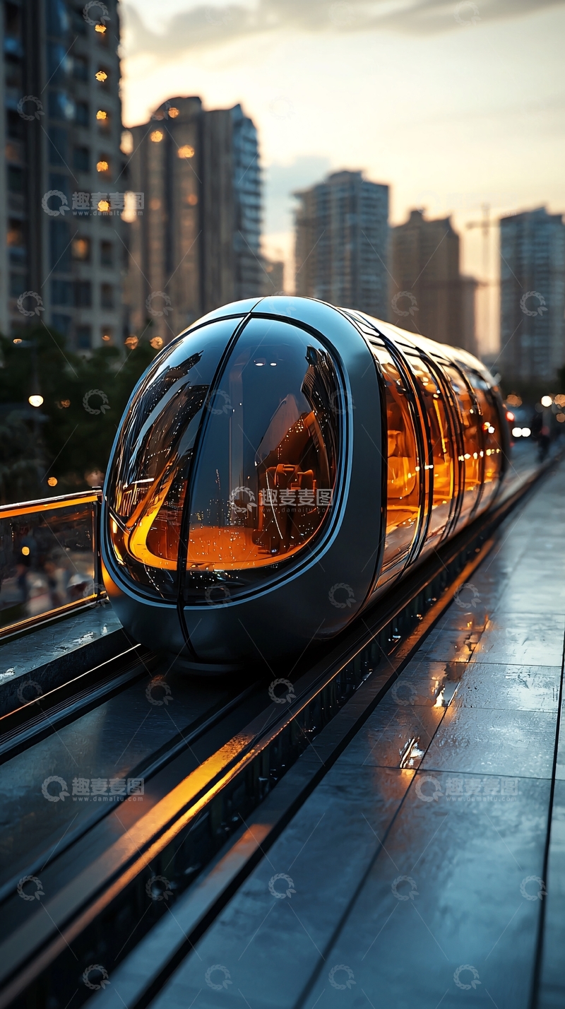 高清大图下载【趣麦麦图】未来科技感列车