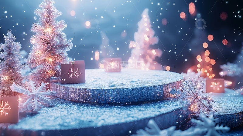 高清大图下载【趣麦麦图】梦幻冬日圣诞场景