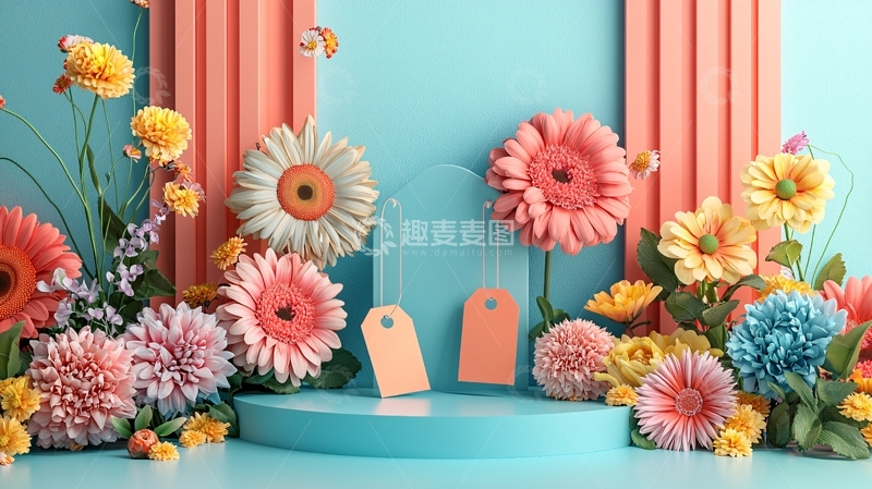 高清大图下载【趣麦麦图】清新花朵背景图