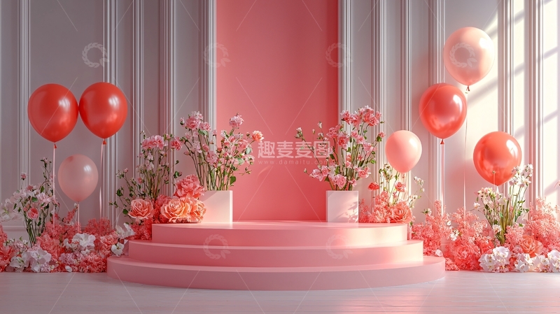 高清大图下载【趣麦麦图】粉色系梦幻背景