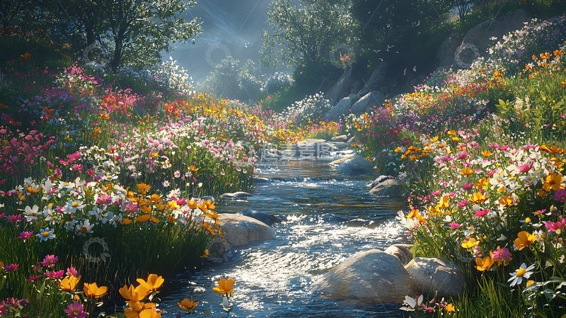 高清大图下载【趣麦麦图】溪流