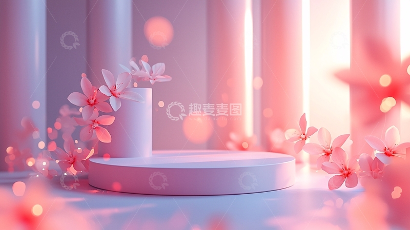 高清大图下载【趣麦麦图】粉色花朵背景