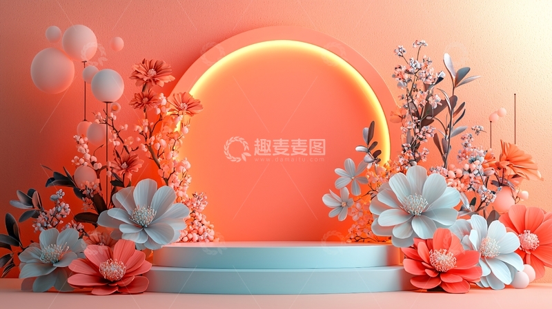 高清大图下载【趣麦麦图】粉色系花卉背景