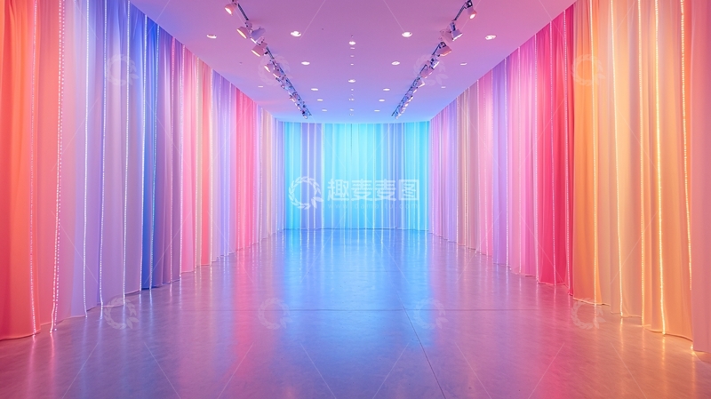 高清大图下载【趣麦麦图】梦幻彩虹走廊