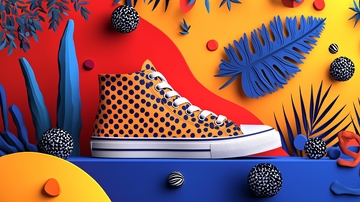 豹纹高帮帆布鞋