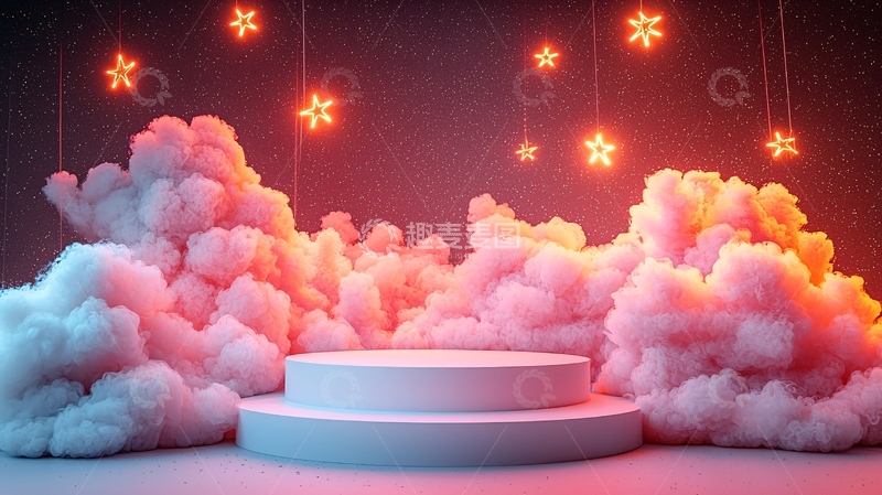 高清大图下载【趣麦麦图】梦幻云朵舞台