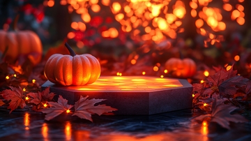 万圣节南瓜灯饰背景