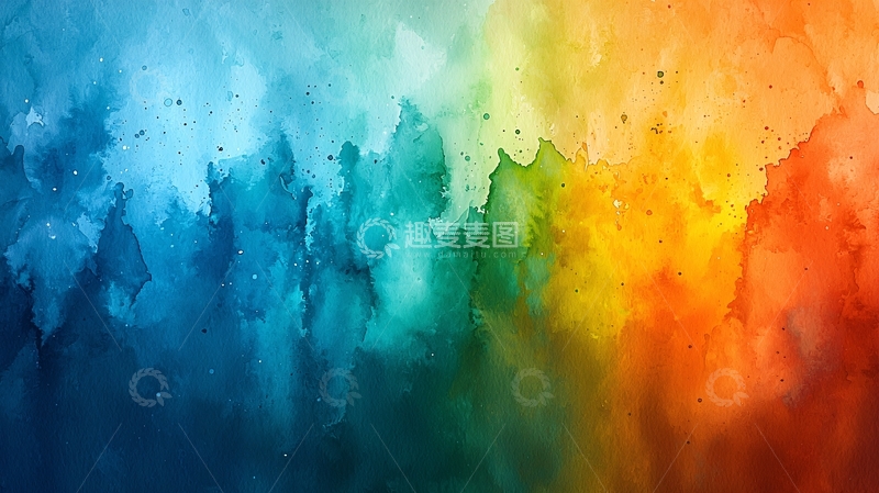 高清大图下载【趣麦麦图】抽象水彩画