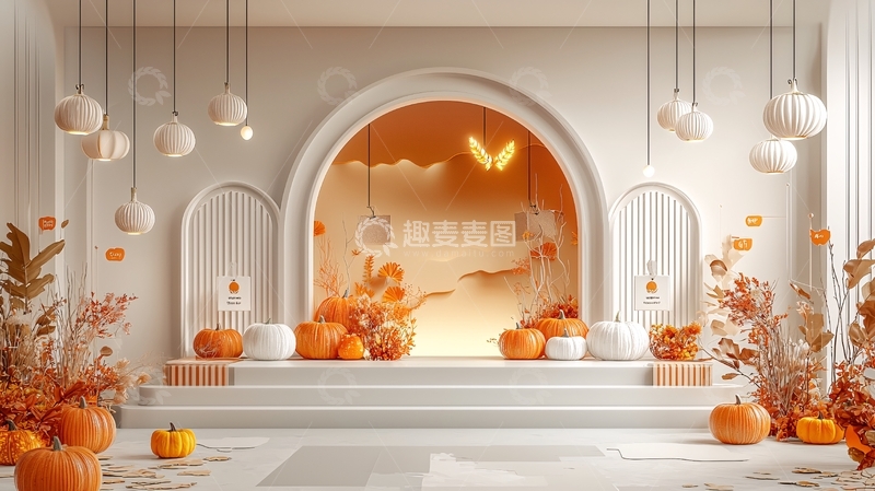 高清大图下载【趣麦麦图】秋季南瓜场景