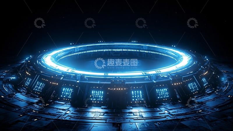 高清大图下载【趣麦麦图】未来科技圆形建筑