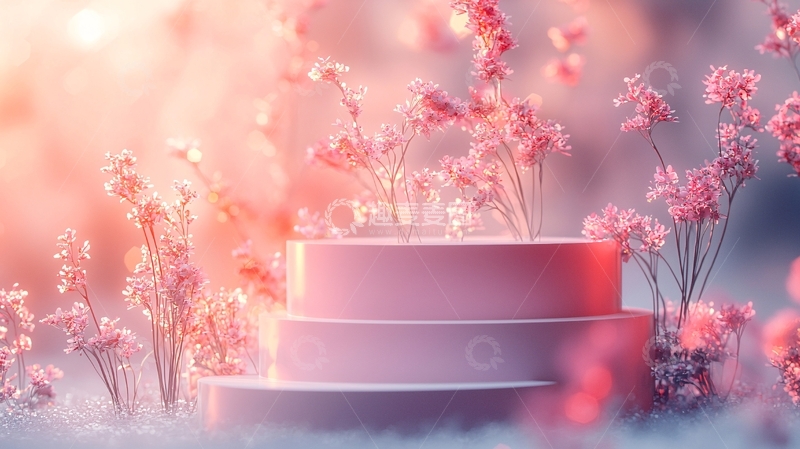 高清大图下载【趣麦麦图】粉色花朵背景