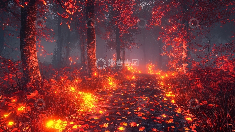 高清大图下载【趣麦麦图】燃烧的森林