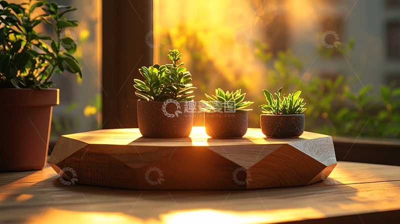 高清大图下载【趣麦麦图】阳光下多肉植物