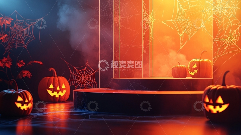 高清大图下载【趣麦麦图】万圣节南瓜灯场景
