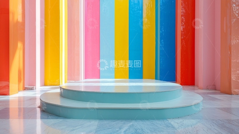 高清大图下载【趣麦麦图】彩色条纹背景