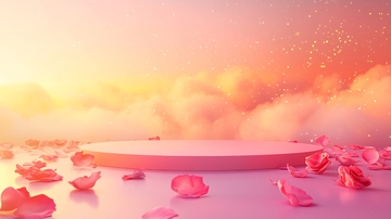 粉色云朵梦幻背景