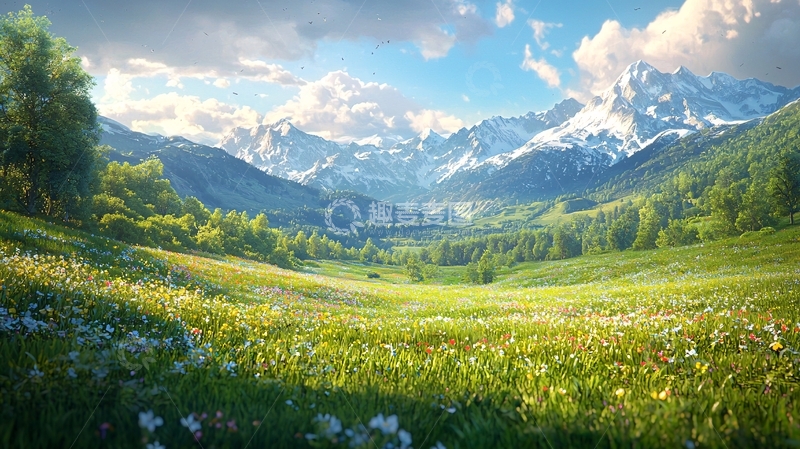 高清大图下载【趣麦麦图】山脉草原风景