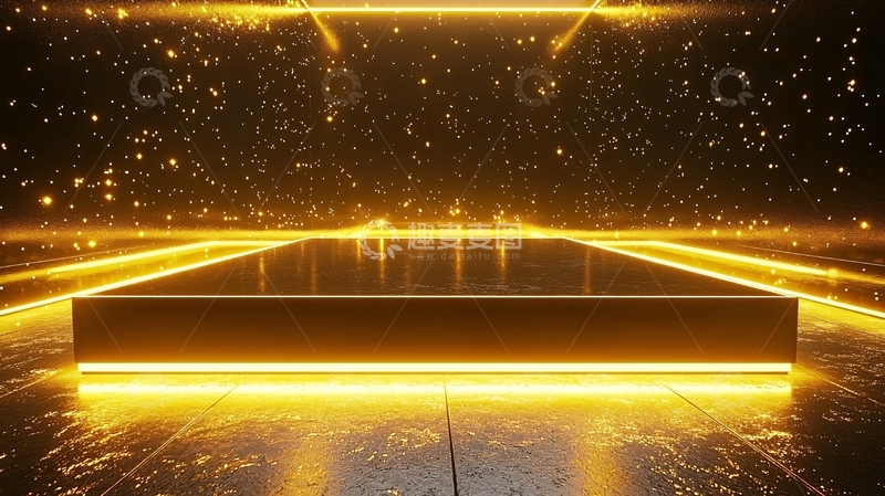 高清大图下载【趣麦麦图】金色炫光舞台