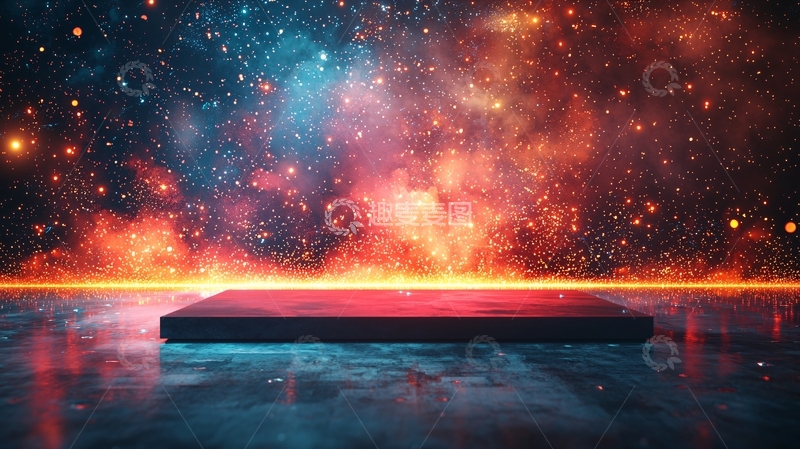 高清大图下载【趣麦麦图】宇宙星空火焰台