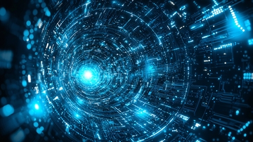 蓝色科技感隧道