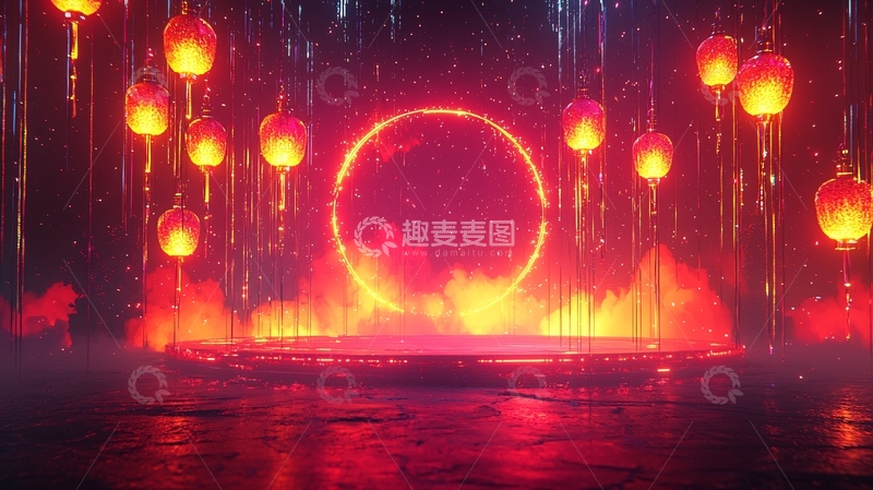 高清大图下载【趣麦麦图】火焰光圈