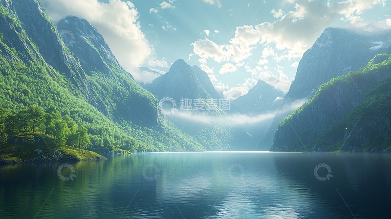 高清大图下载【趣麦麦图】峡湾风光