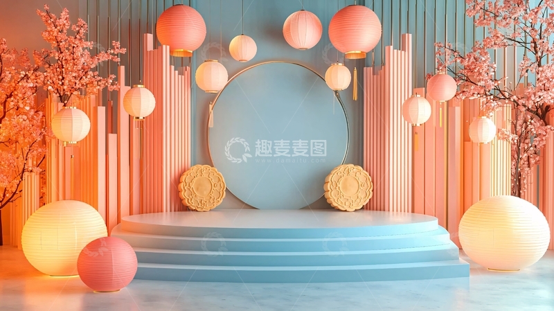 高清大图下载【趣麦麦图】梦幻粉色系背景