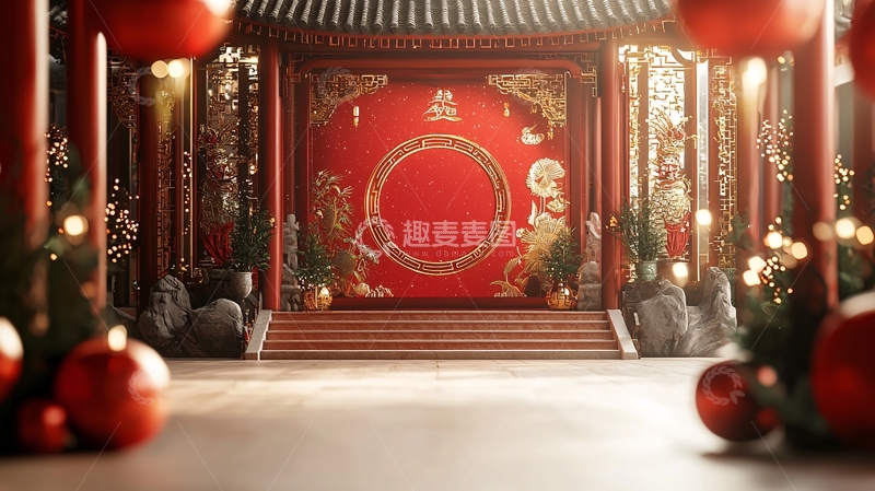 高清大图下载【趣麦麦图】中式庭院